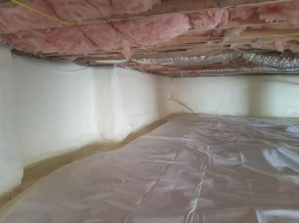 Crawl space encapsulation with closed-cell spray foam for Roof Maintenance in Heath